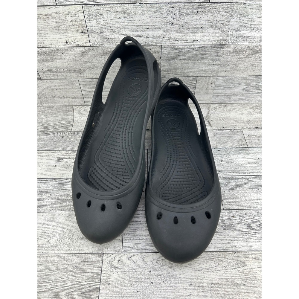 Crocs Alice Work Flats Black Slip Resistant Mary‎ Jane Shoes Women Sz 10 200941